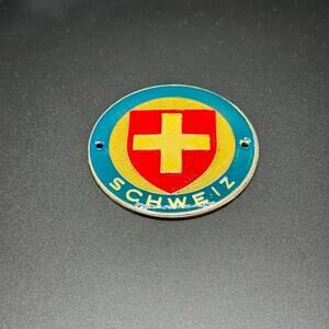 Vintage Switzerland Enamel Car Badge by Besson 1970’s